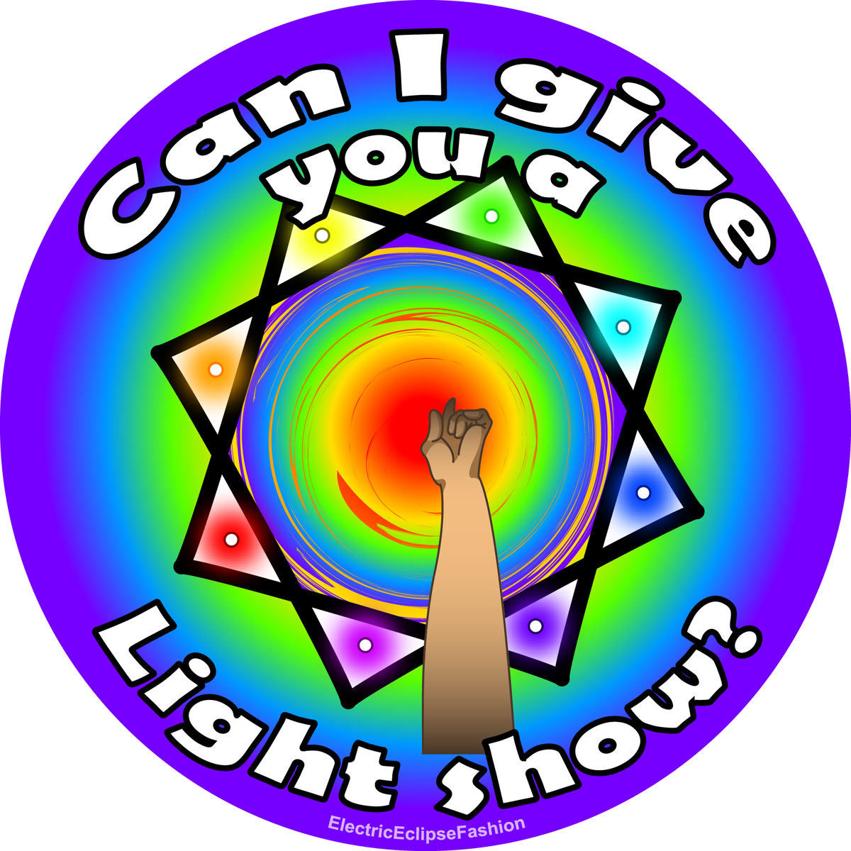 "Can I give you a light show?" Glow Star Sticker