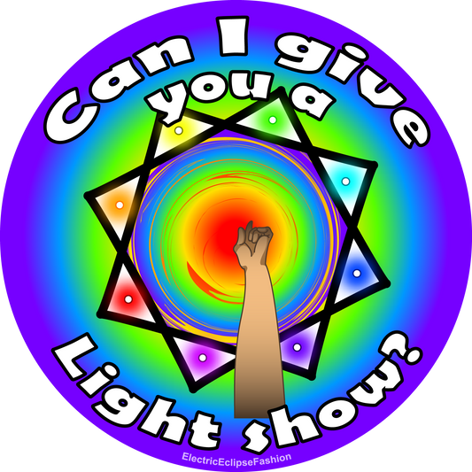 "Can I give you a light show?" Glow Star Sticker